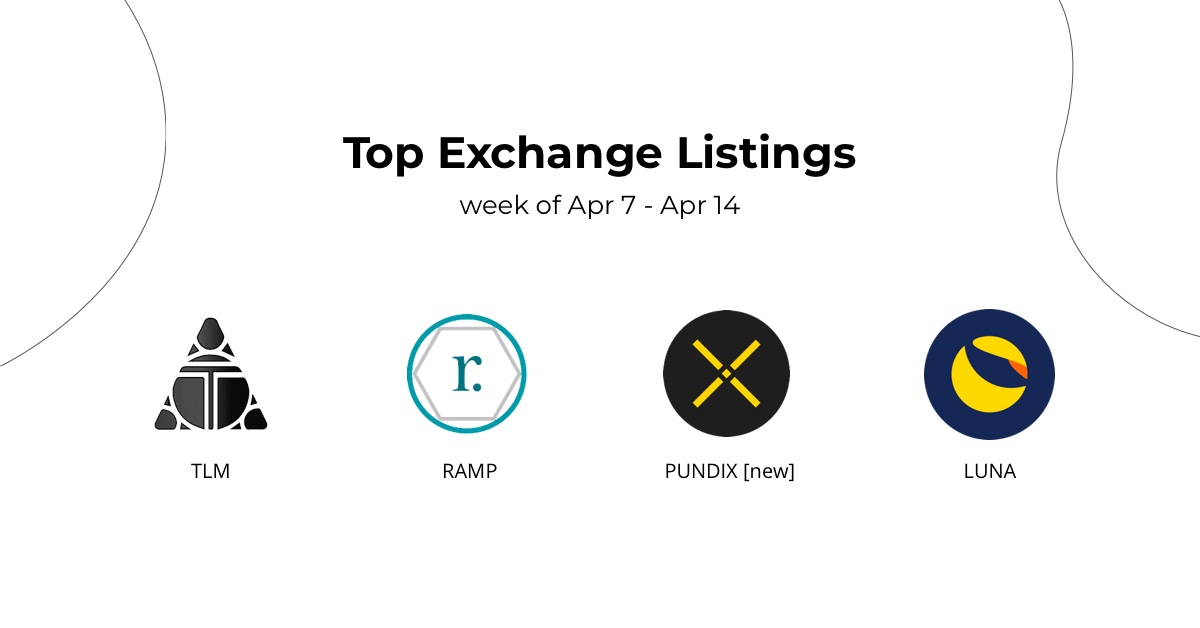 Yop Exchange Listings Apr 7 - Apr 14