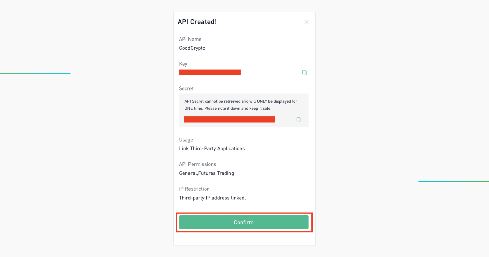 kucoin futures api key