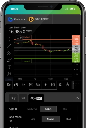 gate trailing stop inteface