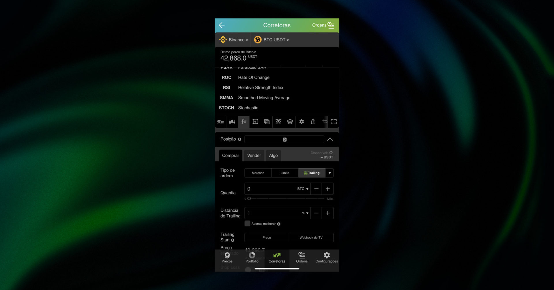 configurar o indicador rsi