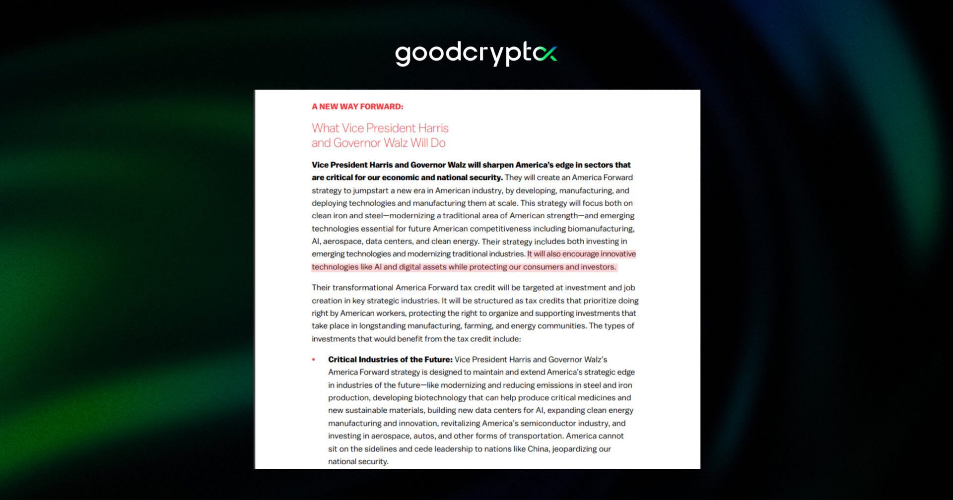 harris and walz to election-after plan